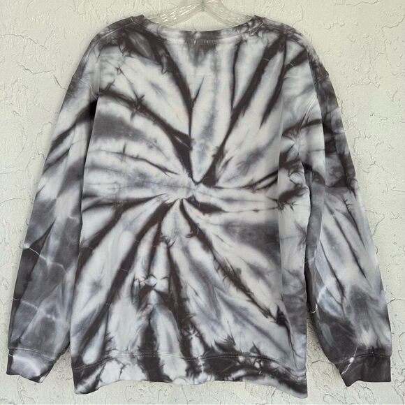 THE ROLLING STONES Sweatshirt Womens Size Medium Tie Die Logo Tongue Crew Neck - Picture 5 of 11